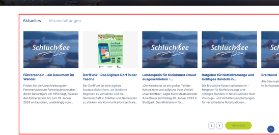 Aktuelles auf der Startseite